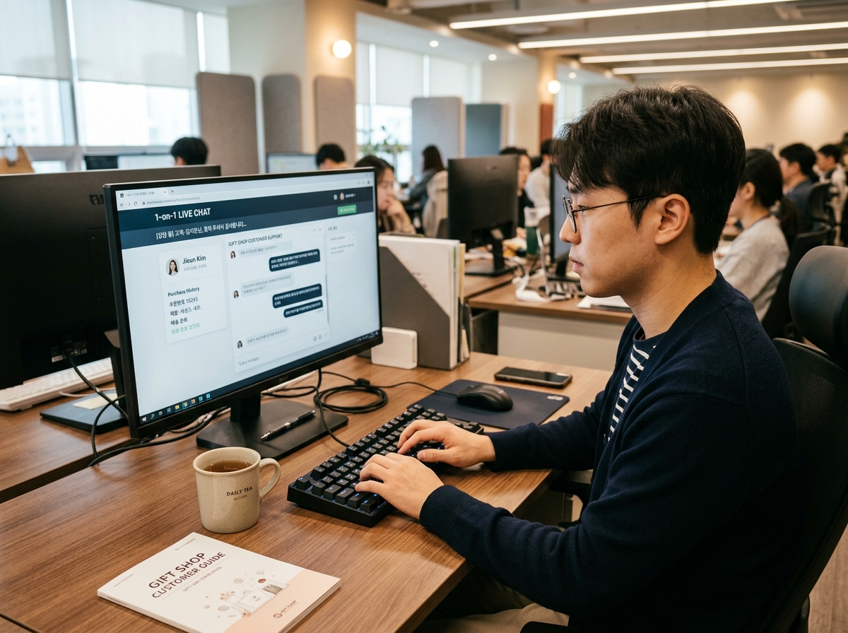 실시간 1:1 라이브 고객 상담 및 문의 해결